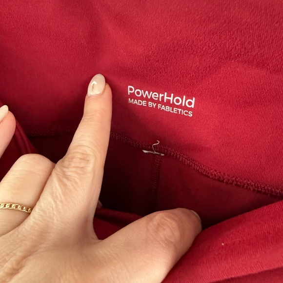 Fabletics PowerHold Maroon Leggings - Picture 4 of 6